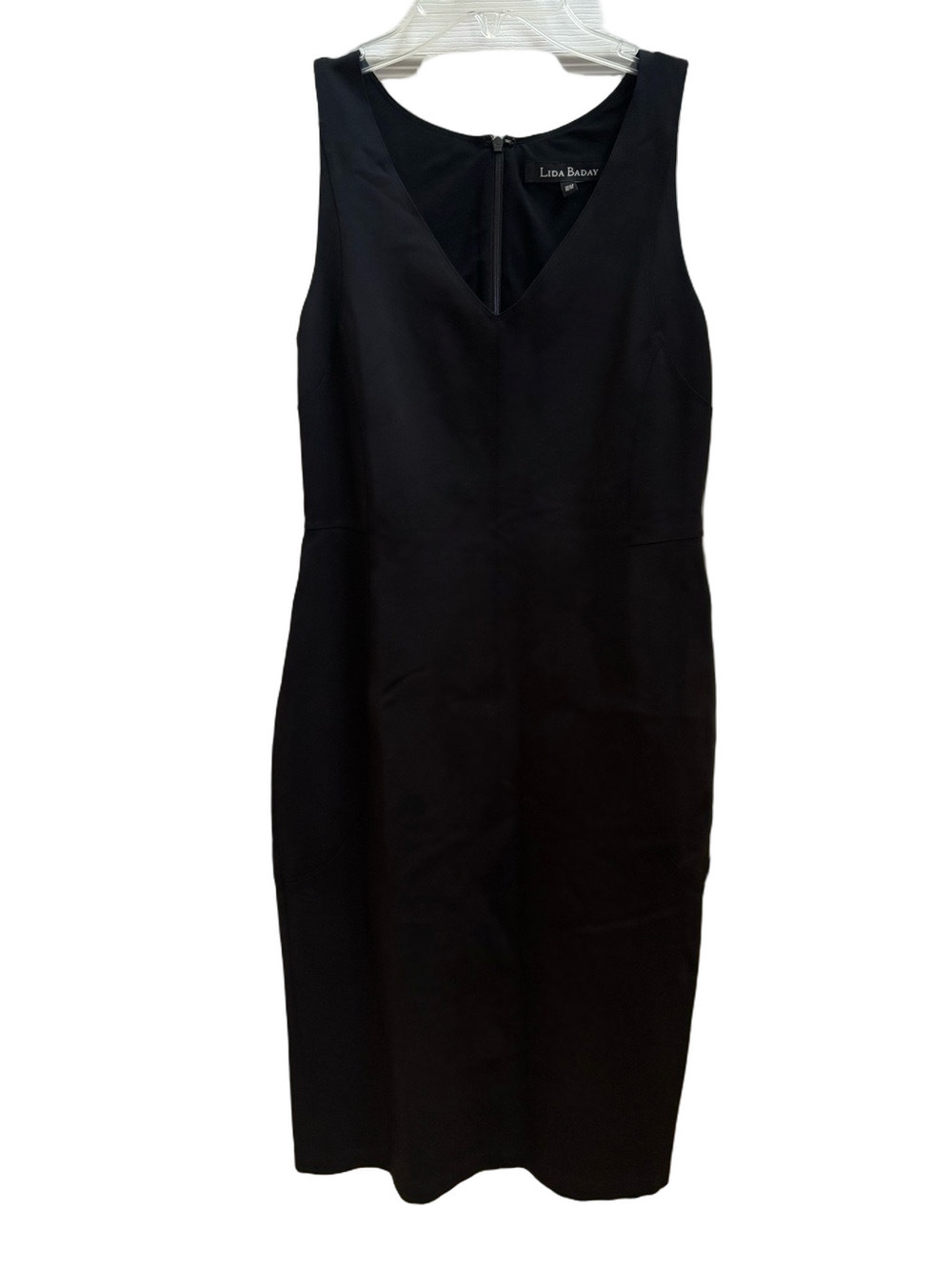 Lida Baday Classic & Elegant Black Sheath Dress, Size M, EUC, MSRP $495